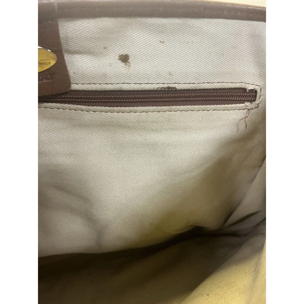 Vintage Georgetown Italy Messenger Bag Laptop Briefcase Leather Boho Emo Hipster